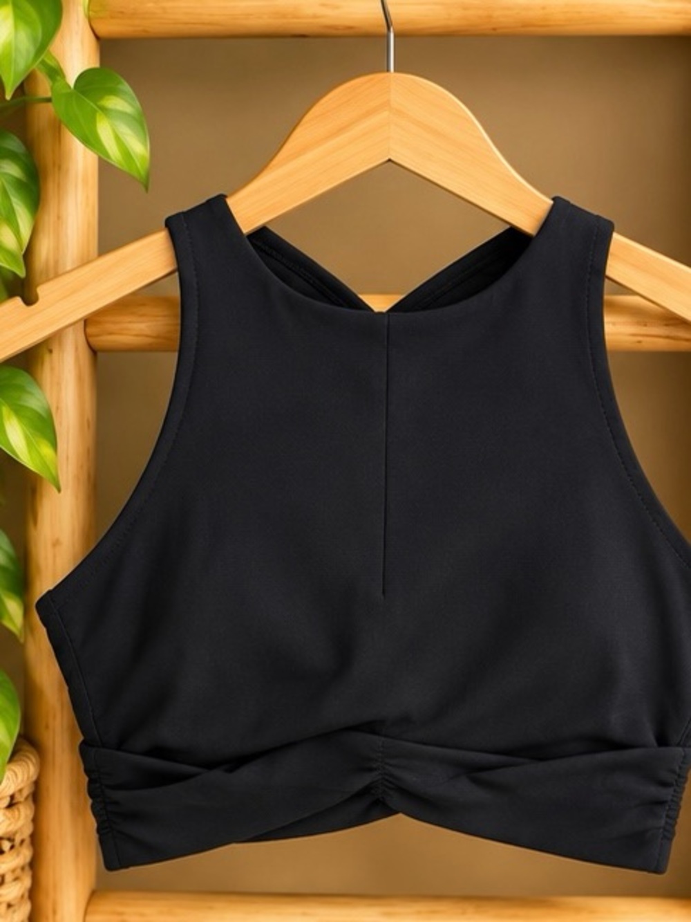 Lululemon Always Aligned High Neck Longline Bra Black Size 8
